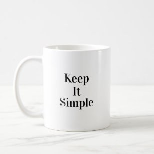 Monogram motivational quotes Black and White Coffee Mug
