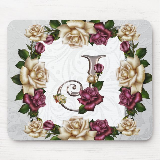 Monogram Mousepad Rose J (Front)