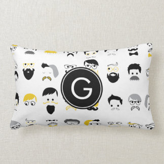 Monogram Moustache Lumbar Cushion