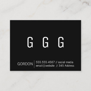 Monogram / Multiples (Black) Business Card