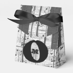 Monogram Music Notes Party Favour Box