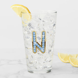 Monogram N - 16 oz Glass
