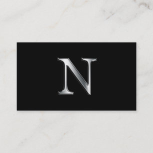 Monogram N business cards