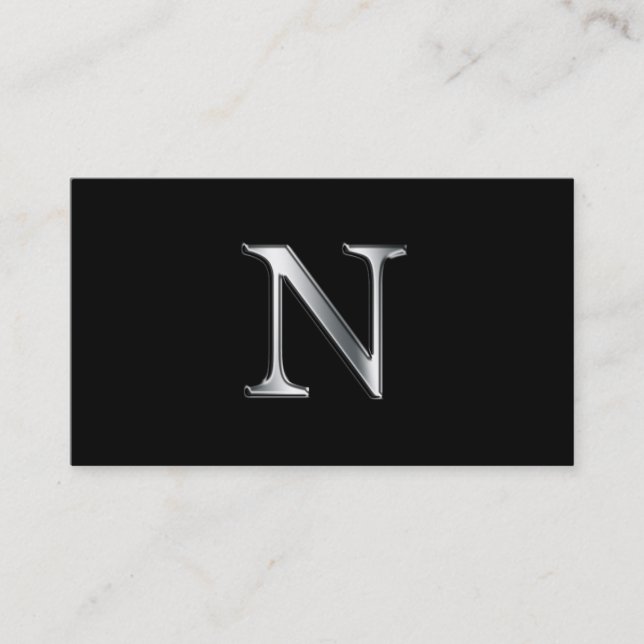 Monogram N business cards (Front)