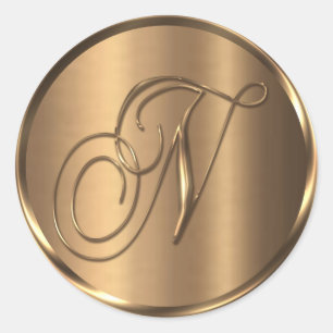 Monogram N NONMETALLIC Bronze Envelope Seal