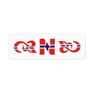 Monogram N Norwegian Label Return Address Label