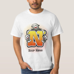 Monogram N Sock Monkey  T-Shirt