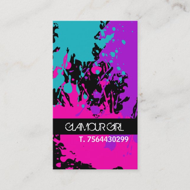 Monogram Nail Technician Business Card (Front)