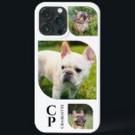 Monogram Name 3 Photo Collage Simple Modern iPhone 13 Pro Max Case<br><div class="desc">Monogram Name 3 Photo Collage Simple Modern Phone Cases features a photo collage of three of your favourite photos with your personalised name and monogram in elegant black script at the base. Personalise by editing the text in the text boxes provided. Perfect for birthday, Christmas, Mother's Day and more. PHOTO...</div>