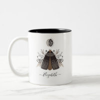 Monogram Name Black White Butterfly