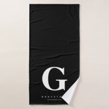 Monogram Name Black & White Chic