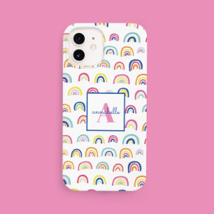 Monogram Name Boho Rainbow