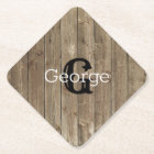 Monogram Name Brown Wood Personalised