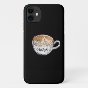 Monogram Name Cappuccino Black iPhone 11 Case