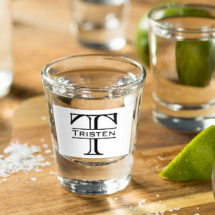 Monogram Name Classic Initials Personalised Shot Glass