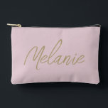 Monogram Name Elegant Modern Minimalist Blush Pink Accessory Pouch<br><div class="desc">Monogram Name Elegant Modern Minimalist Blush Pink Accessory Pouch. Stylishly personalise with your custom name.</div>