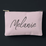 Monogram Name Elegant Modern Minimalist Blush Pink Accessory Pouch<br><div class="desc">Monogram Name Elegant Modern Minimalist Blush Pink Accessory Pouch. Stylishly personalise with your custom name.</div>