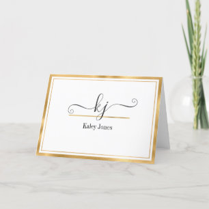 Monogram Name   From The Desk Of Note Card