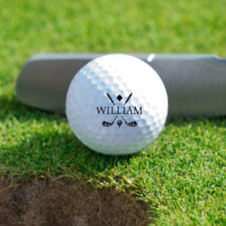 Monogram Name Golf Clubs Ace | Choose Your Color Balls