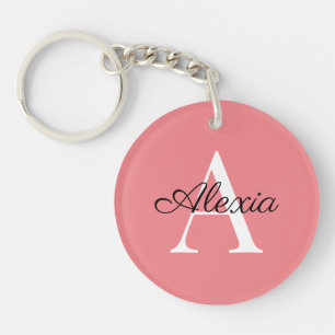 Monogram Name Initial Bridesmaid Acrylic Keychain