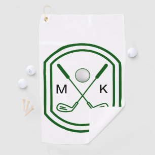 Monogram Name Initials Golf Towel