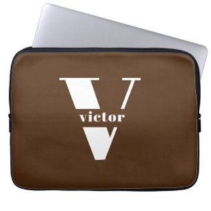 Monogram Name Intital changeable personalise Laptop Sleeve