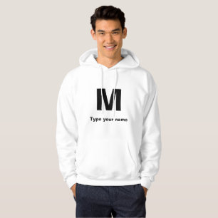 Monogram & Name on White & Other Light Hoodie