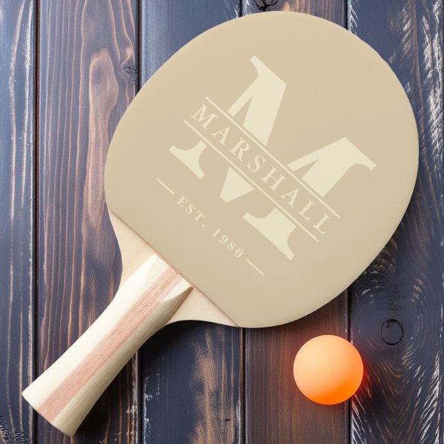 Monogram & Name Overlay Sand Dune Ping Pong Paddle (Creator Uploaded)