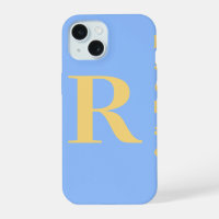 Monogram Name Pastel Blue