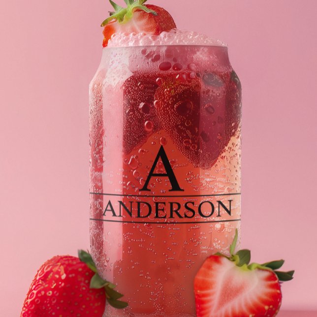 Monogram Name Personalised Classic  Can Glass (Creator Uploaded)