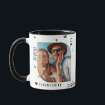 Monogram Name Photo Trendy Simple Modern Mug<br><div class="desc">Monogram Name Photo Trendy Simple Modern Coffee Mug features one of your favourite photos with your personalised name and monogram in elegant black script. Personalise by editing the text in the text boxes provided. Perfect for birthday, Christmas, Mother's Day, Father's Day, sister, cousins, best friends and more. PHOTO TIP: centre...</div>