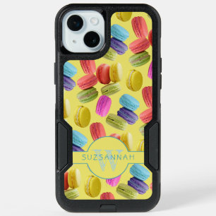 Monogram Name Rainbow Macaron Cookies Pattern