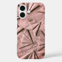 Monogram Name Rose Gold 3D Effect Toile Look Cool 