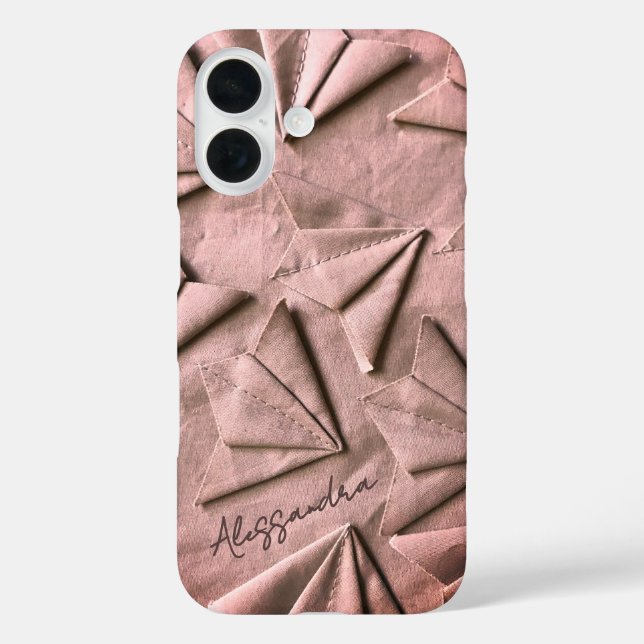 Monogram Name Rose Gold 3D Effect Toile Look Cool  Case-Mate iPhone Case (Back)