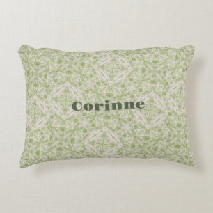Monogram Name Sage Green Pattern   Decorative Cushion