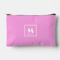 monogram name simple pink