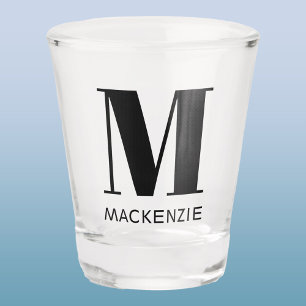 Monogram Name Simple Shot Glass