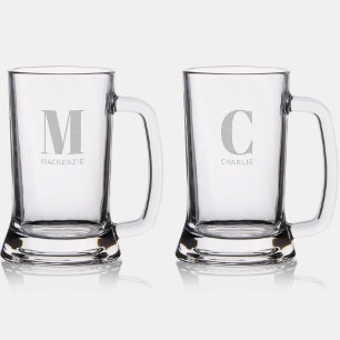 Monogram Name Simple Stein