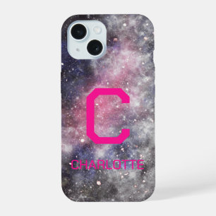 Monogram Name Space  iPhone 15 Case