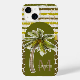 Monogram Name Tropical Case-Mate iPhone 14 Case