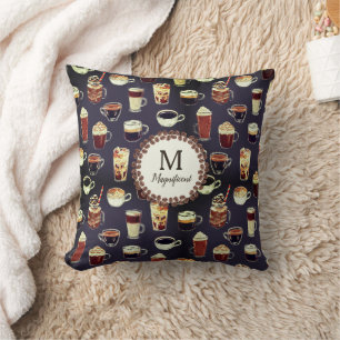 Monogram Name Venti Coffee Lover Cushion
