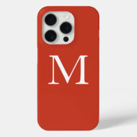 Monogram Name Warm Terra Cotta Orange Custom Colou