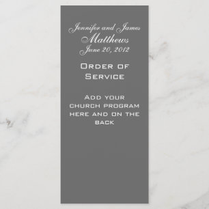 Monogram Names Date Wedding Service Church Program