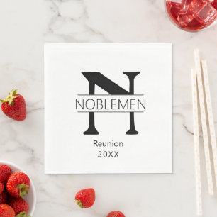 Monogram Napkin Family Reunion Party Supplies