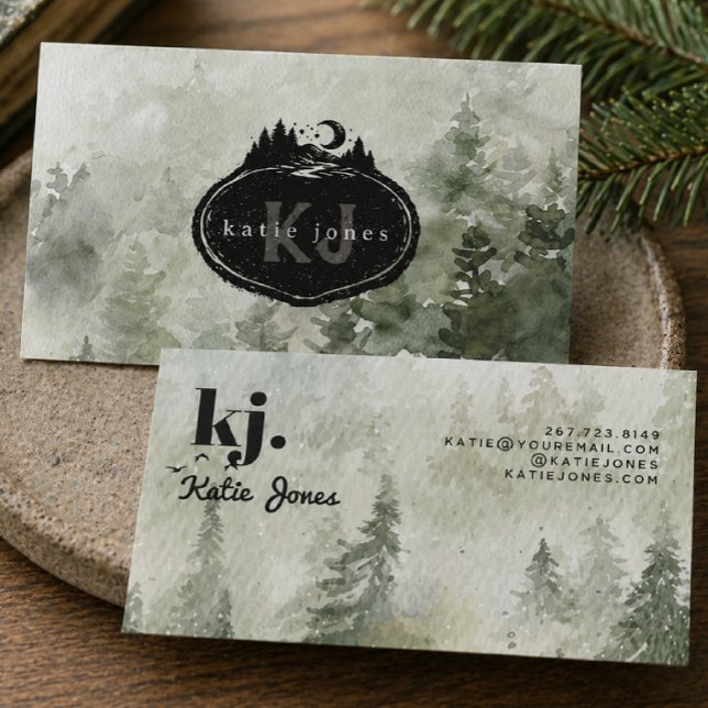 Monogram Nature Stamp | Custom Name Business Card (Creator Uploaded)