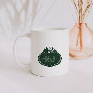 Monogram Nature Stamp   Custom Name Coffee Mug