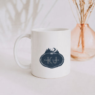 Monogram Nature Stamp   Custom Name Coffee Mug