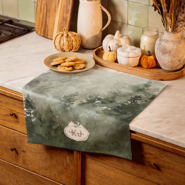 Monogram Nature Stamp | Custom Name Tea Towel (Creator Uploaded)