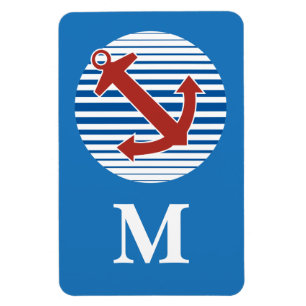 Monogram nautical anchor cruise cabin door marker magnet