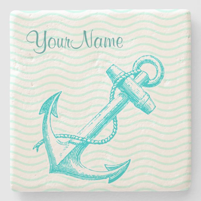 Monogram Nautical Drink Coasters (Front)